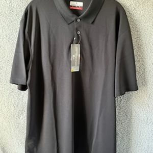 Grand Slam Mens XL Performance Black Golf Polo Short Sleeve Shirt NWT